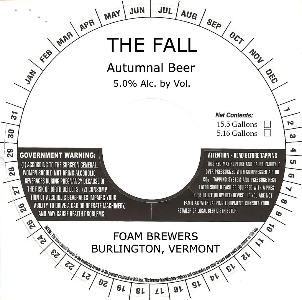 The Fall — full label as filed with TTB