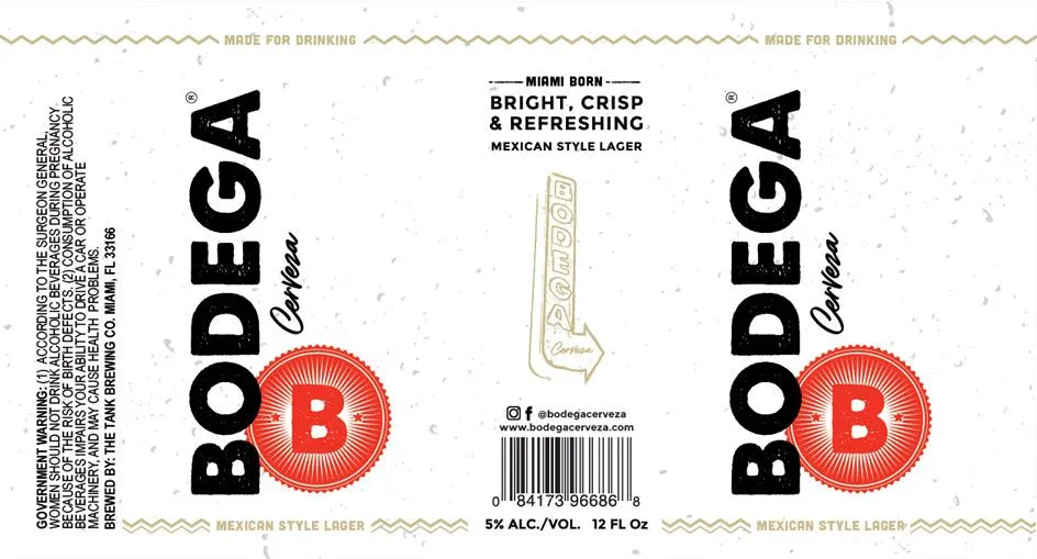 Bodega Cerveza — full label as filed with TTB