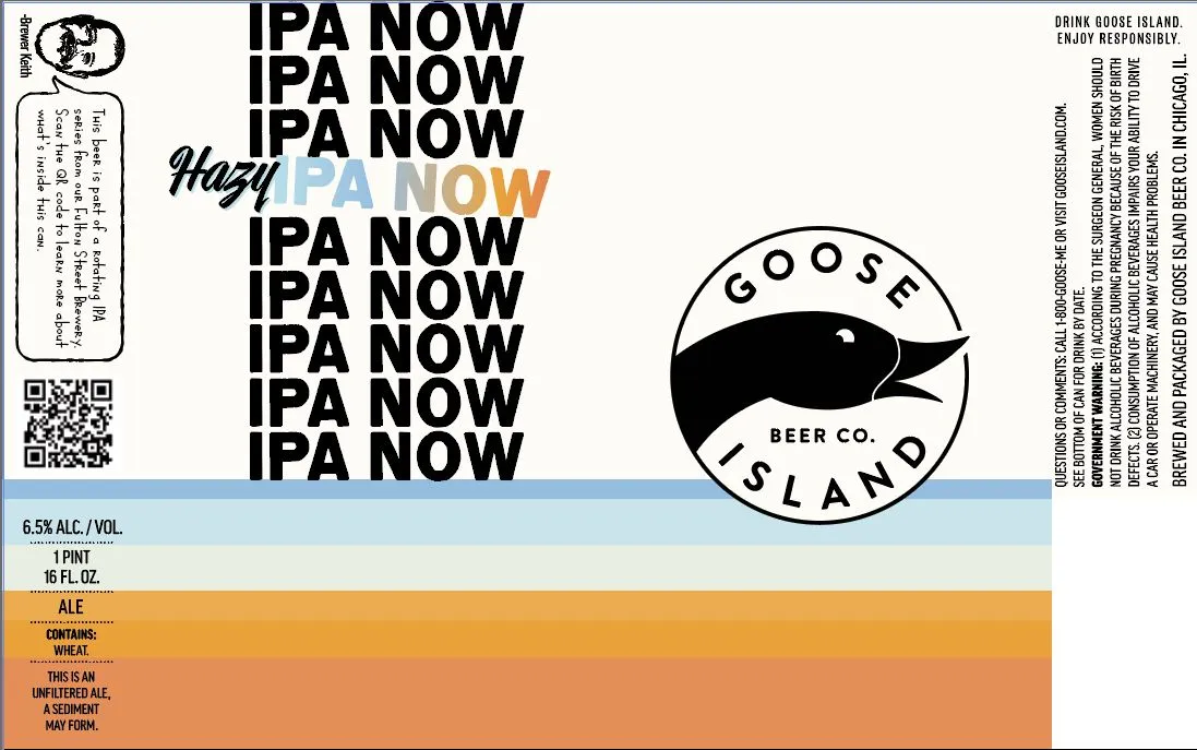 Hazy IPA Now — full label as filed with TTB