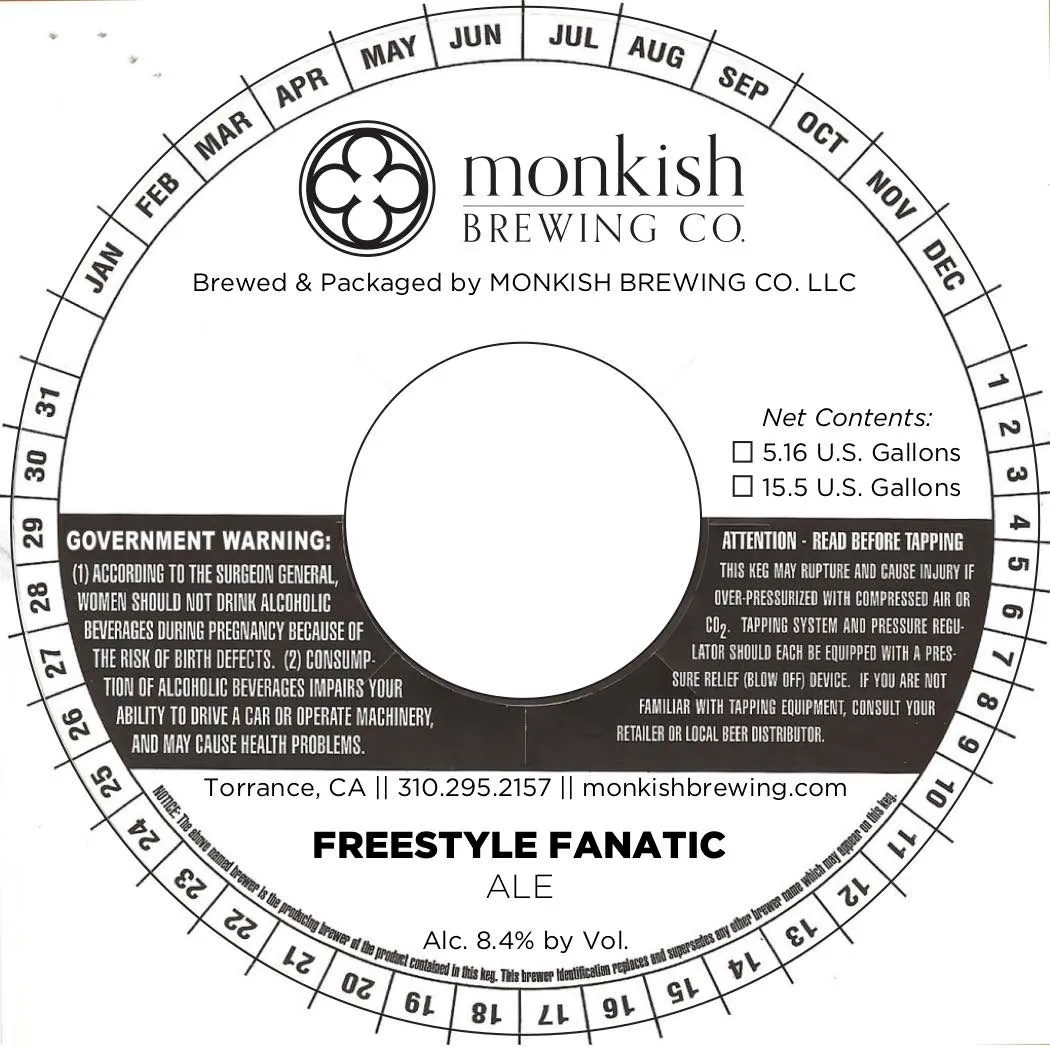 Freestyle Fanatic — full label as filed with TTB
