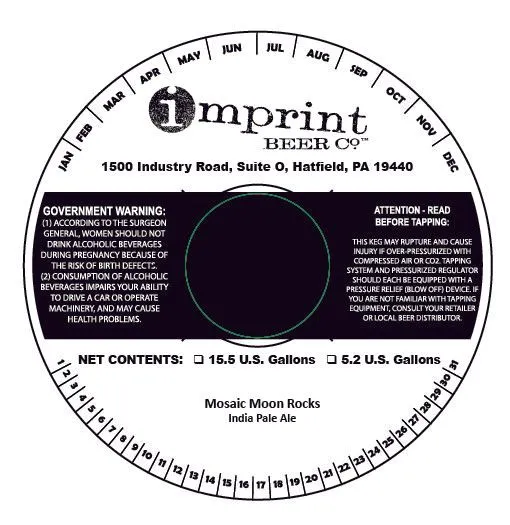 Mosaic Moon Rocks — full label as filed with TTB