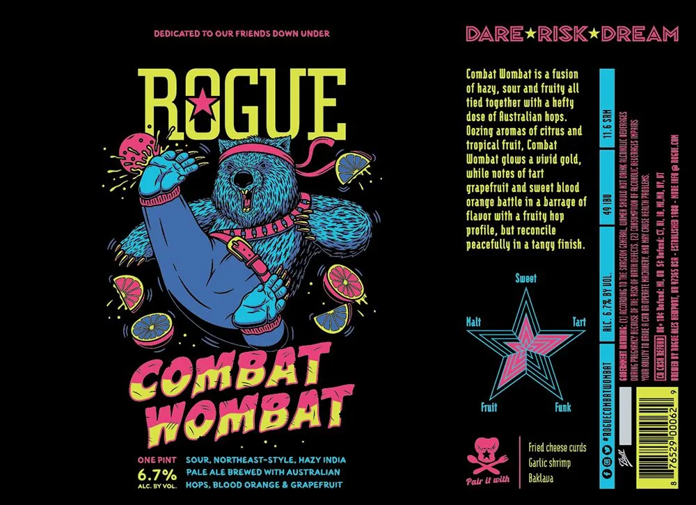 Combat Wombat — full label as filed with TTB