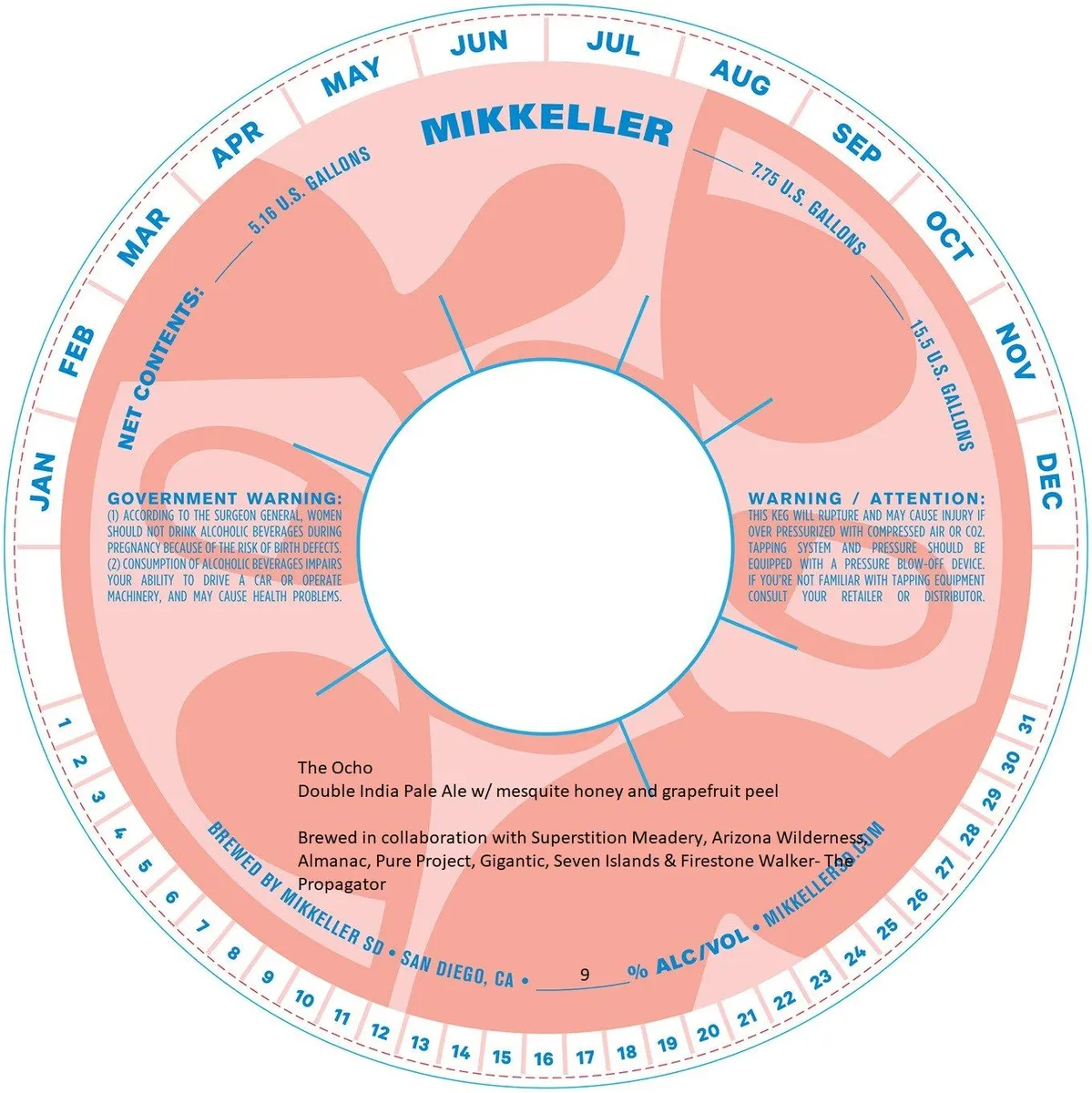 The Ocho — full label as filed with TTB