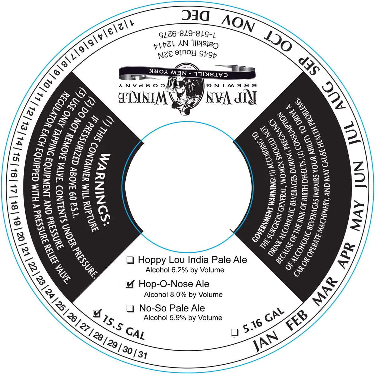 Hop-O-Nose Ale label art — HOP-O-NOSE ALE