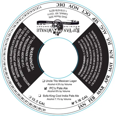 PC's Pale Ale label