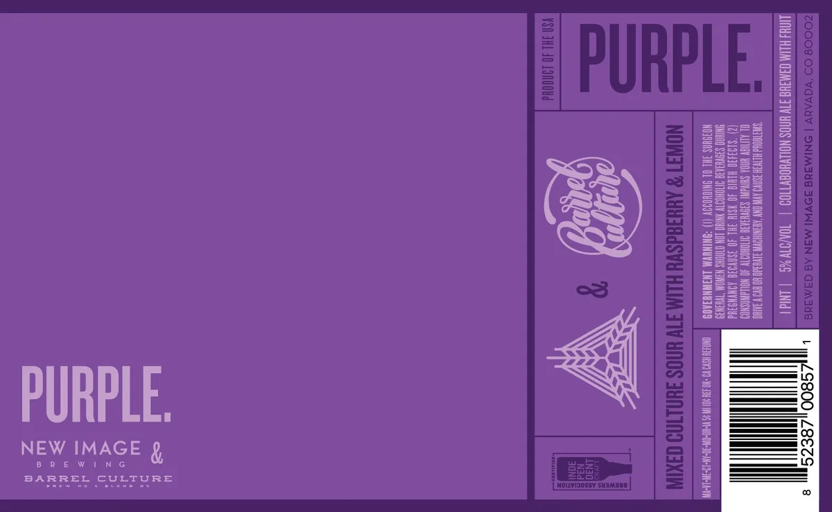 Purple — full label as filed with TTB