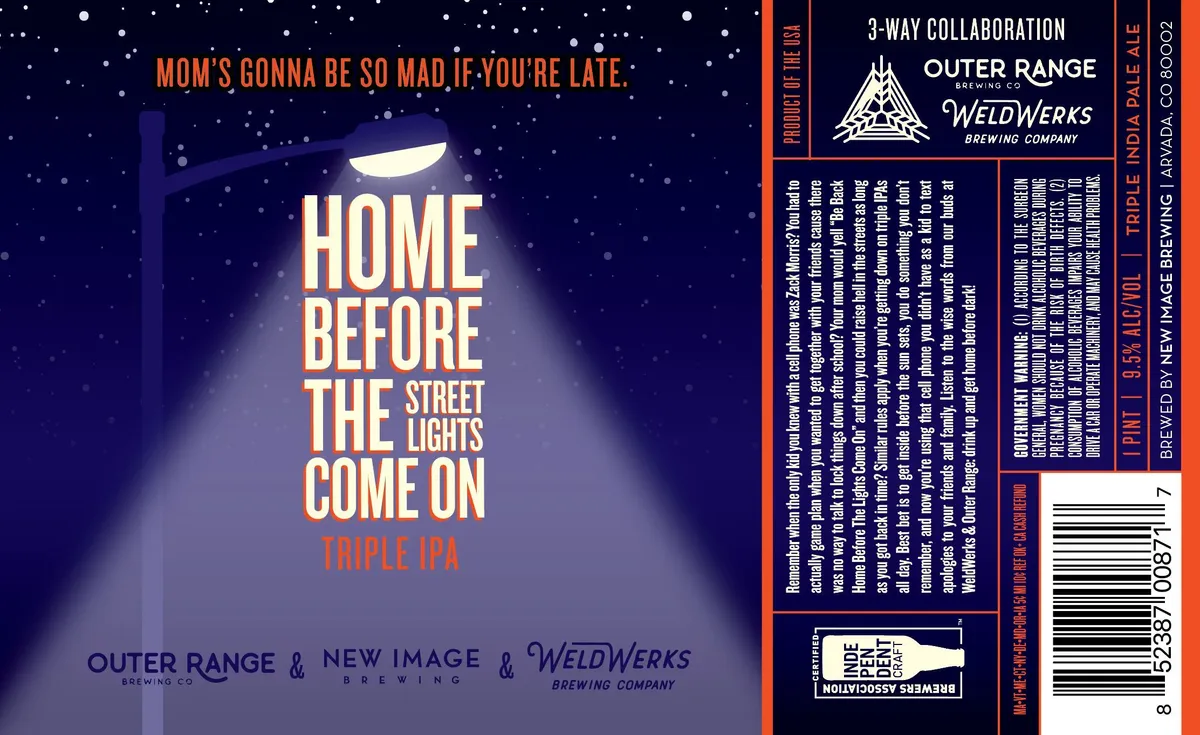 Home Before The Street Lights Come On label art — HOME BEFORE THE STREET LIGHTS COME ON