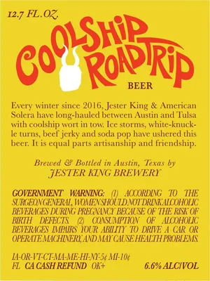 Coolship Roadtrip label