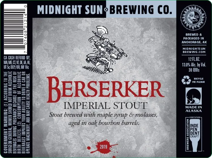 Berserker — full label as filed with TTB