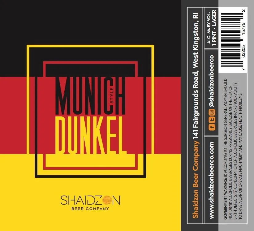 Munich Style Dunkel — full label as filed with TTB