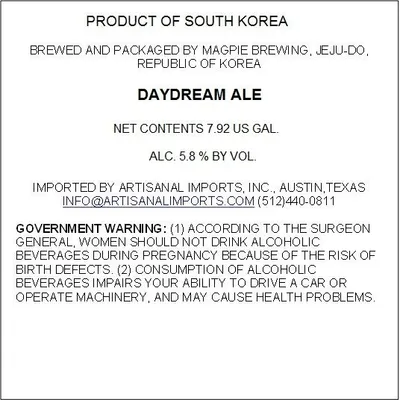Daydream Ale label