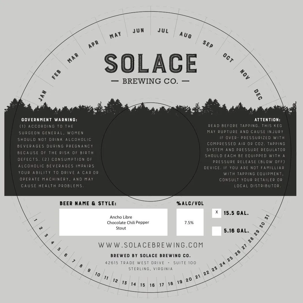 Ancho Libre Chocolate Chili Pepper Stout — full label as filed with TTB