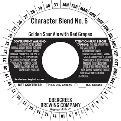 Character Blend No. 6 label