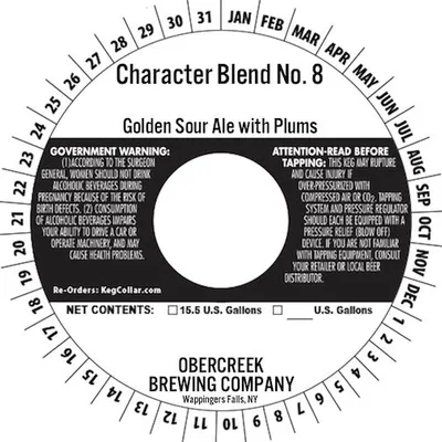 Character Blend No. 8 label