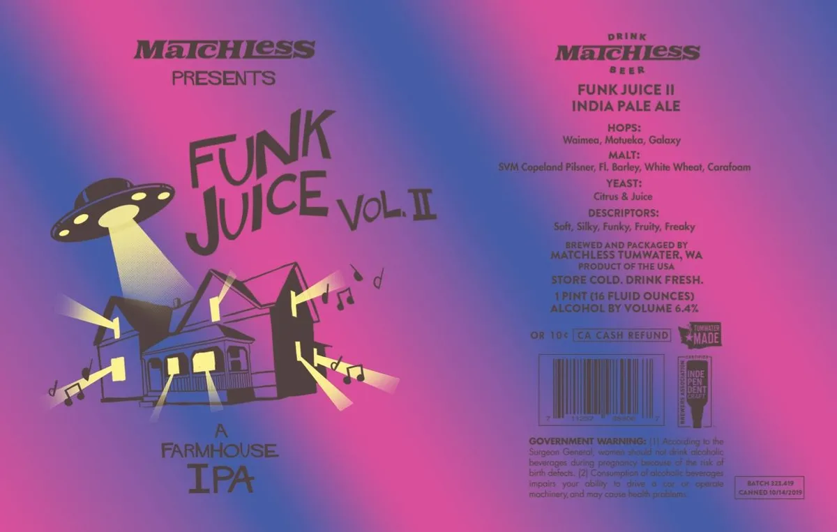 Funk Juice Vol. II — full label as filed with TTB
