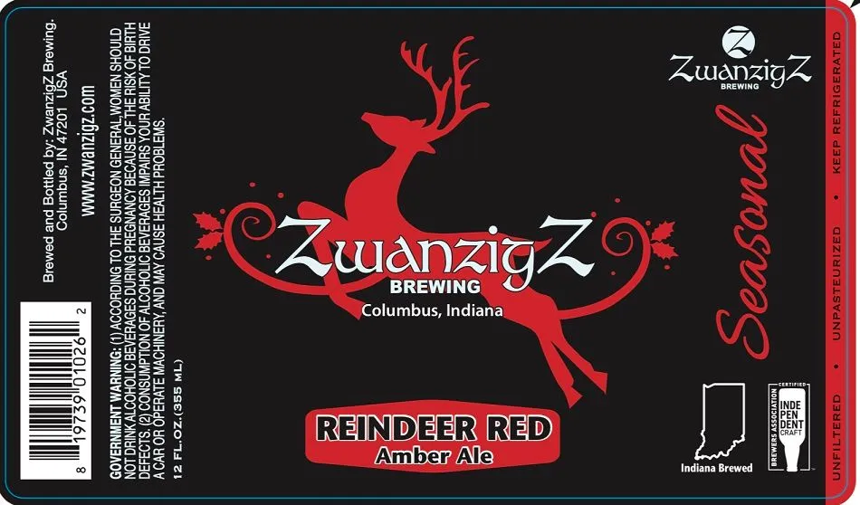 Reindeer Red — full label as filed with TTB