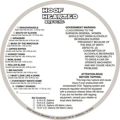 Combat Spandex label