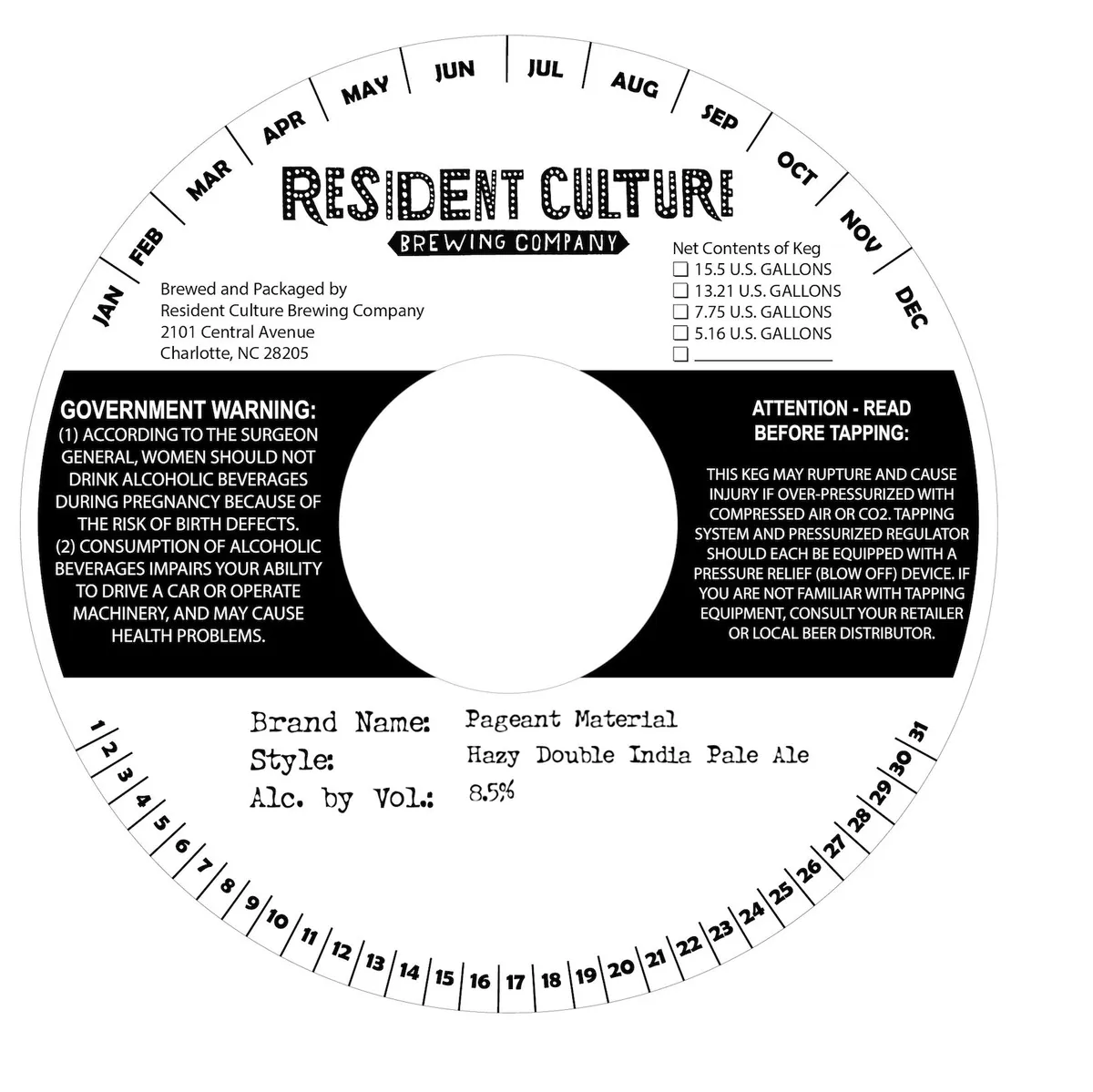 Pageant Material label art — PAGEANT MATERIAL