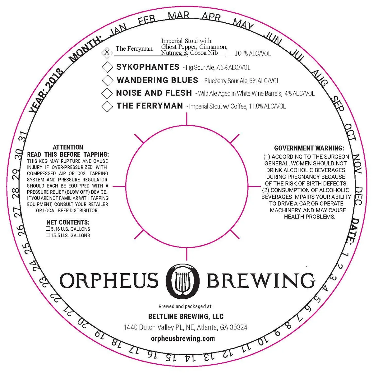 The Ferryman — full label as filed with TTB