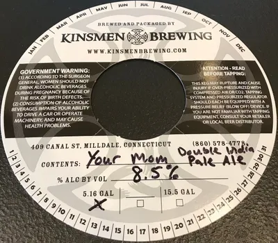 Your Mom Double India Pale Ale label