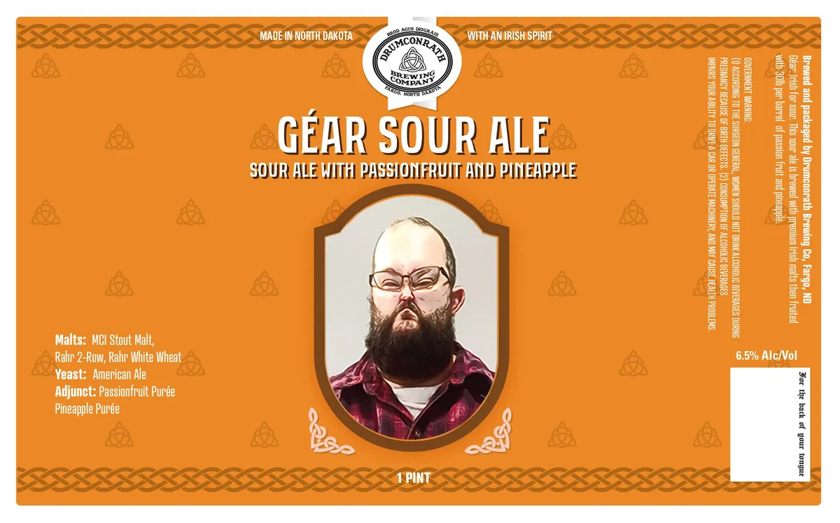Géar Sour Ale label art — DRUMCONRATH BREWING COMPANY