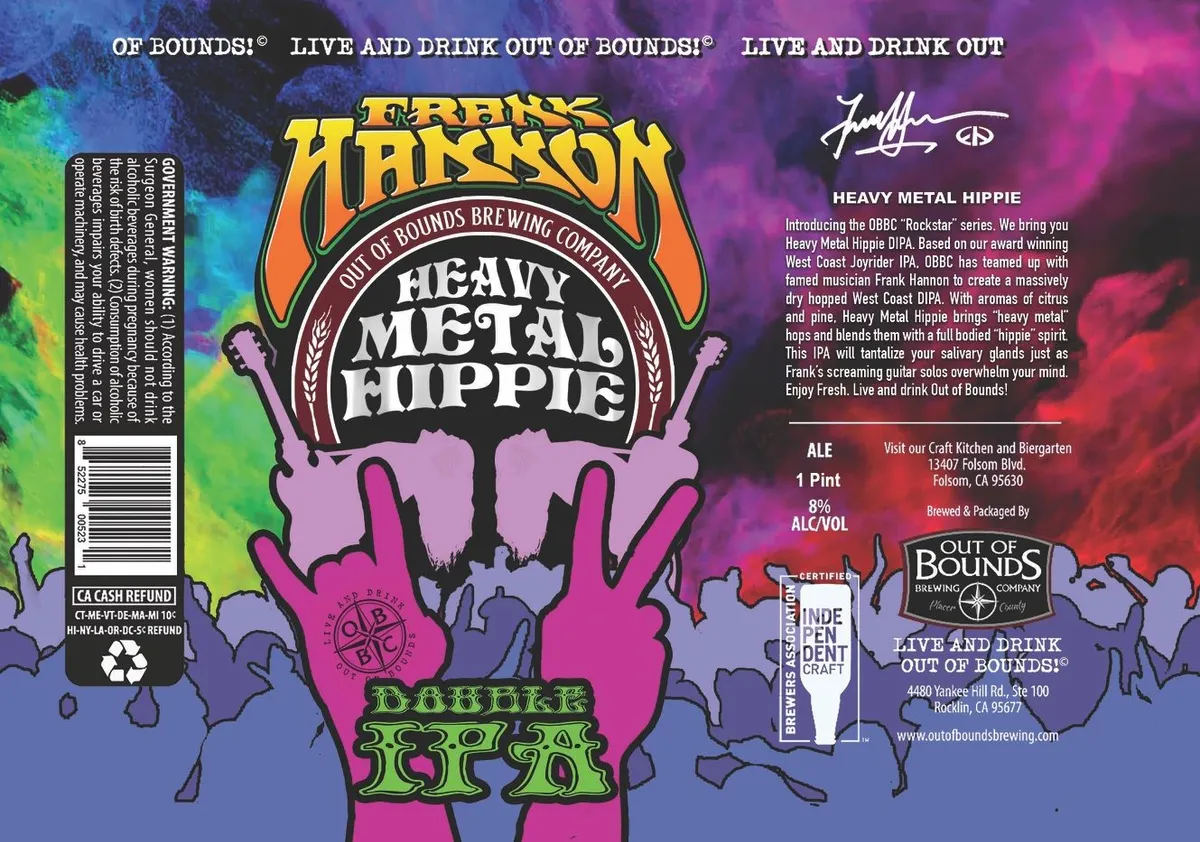 Heavy Metal Hippie Double IPA label