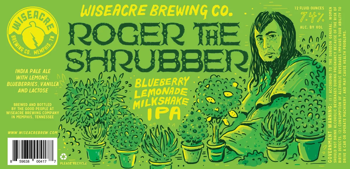 Roger the Shrubber — full label as filed with TTB