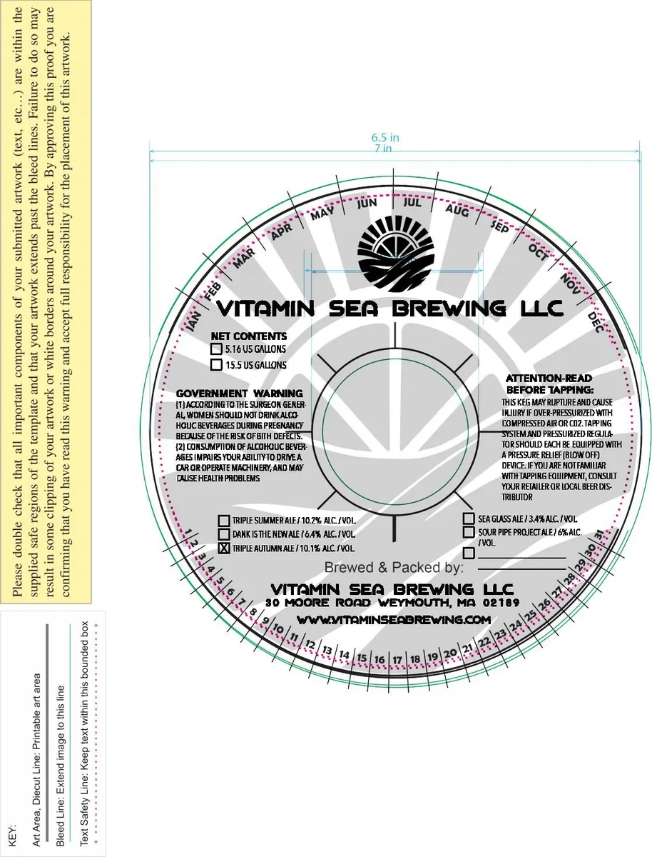 Triple Autumn Ale — full label as filed with TTB