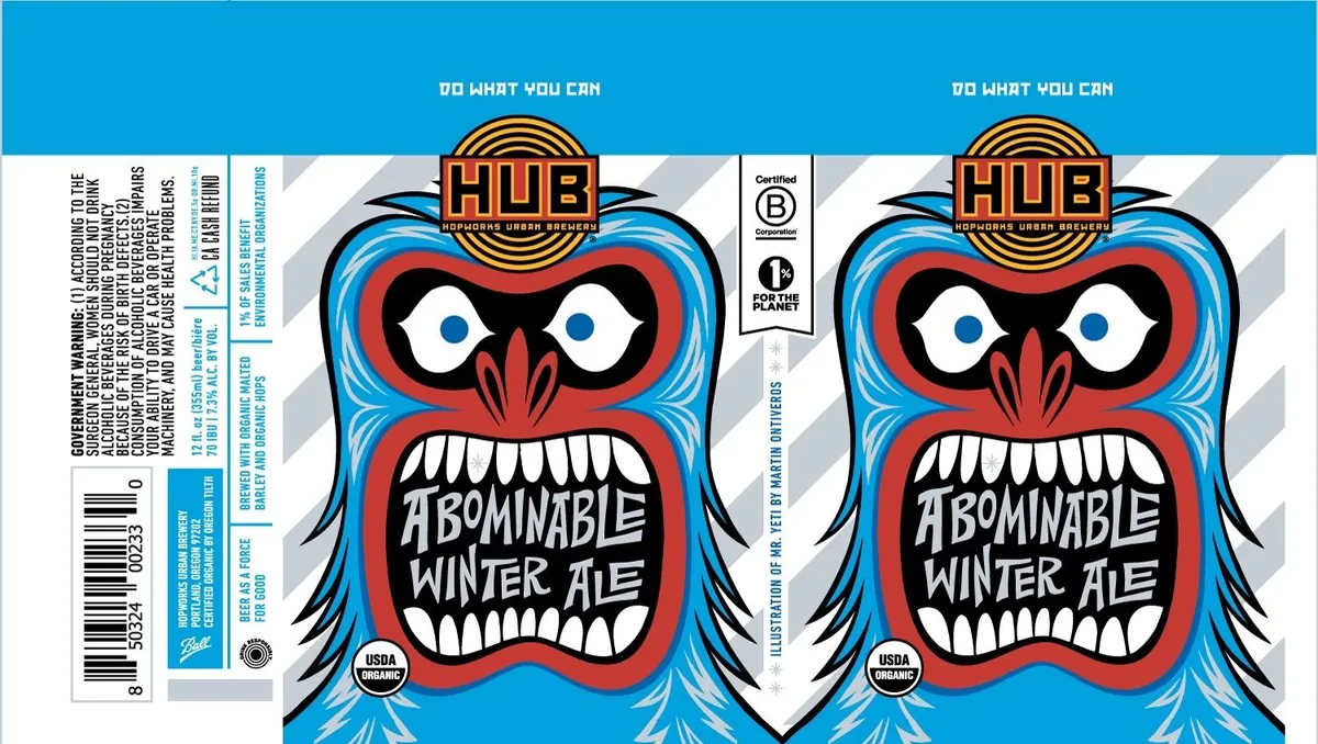 Abominable Winter Ale — full label as filed with TTB