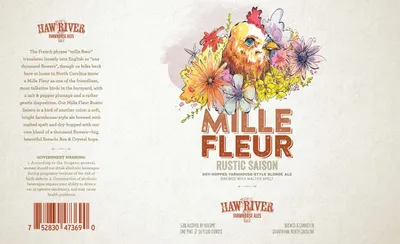 Mille Fleur Rustic Saison label