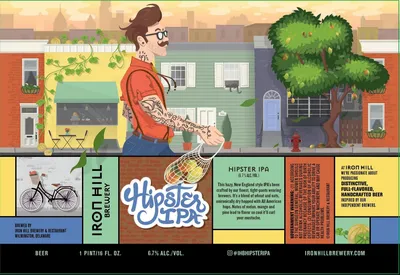 Hipster IPA label