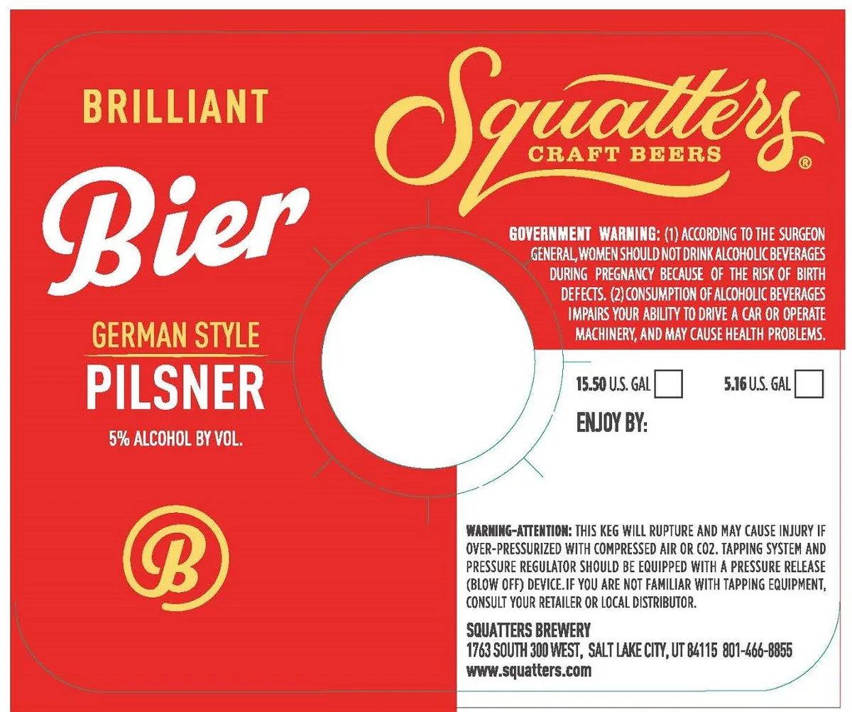 Brilliant Bier — full label as filed with TTB