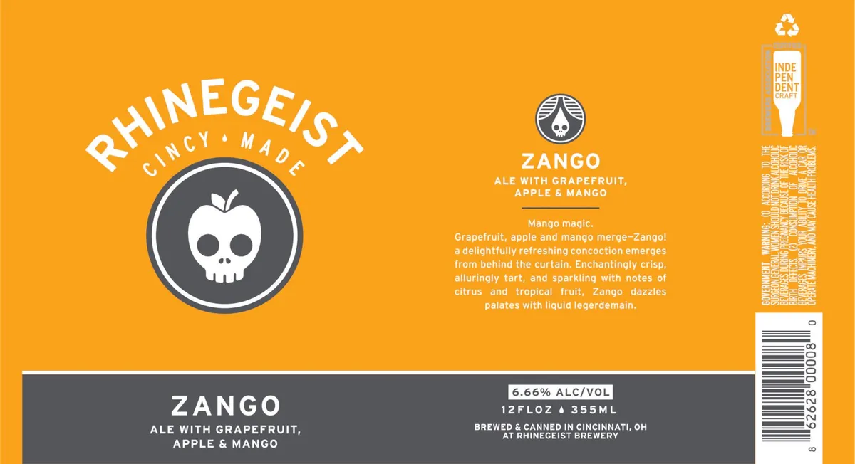 Zango — full label as filed with TTB
