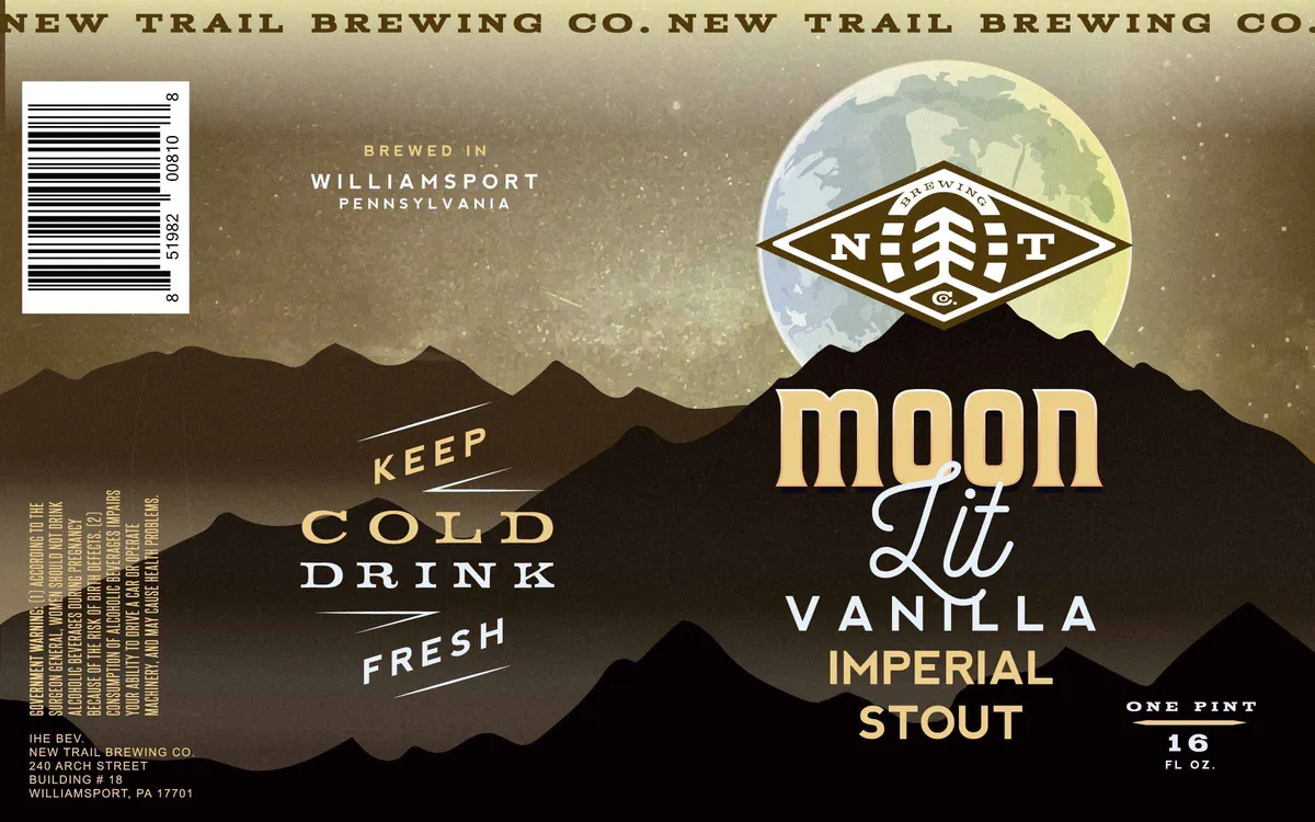 Moon Lit Vanilla Imperial Stout — full label as filed with TTB