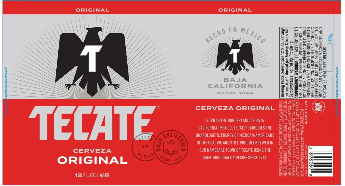 Tecate Original label art — TECATE