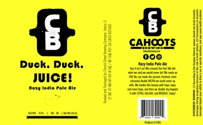 Duck Duck Juice! label