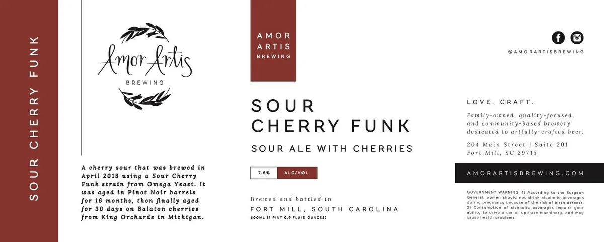 Sour Cherry Funk — full label as filed with TTB