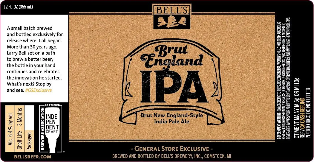 Brut England IPA — full label as filed with TTB