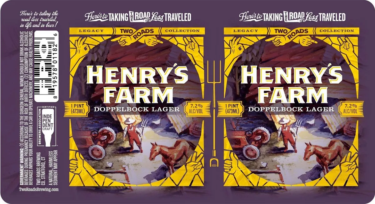 Henry's Farm label art — TWO ROADS