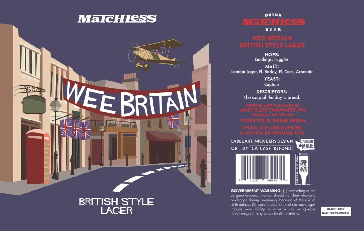 Wee Britain label art — MATCHLESS