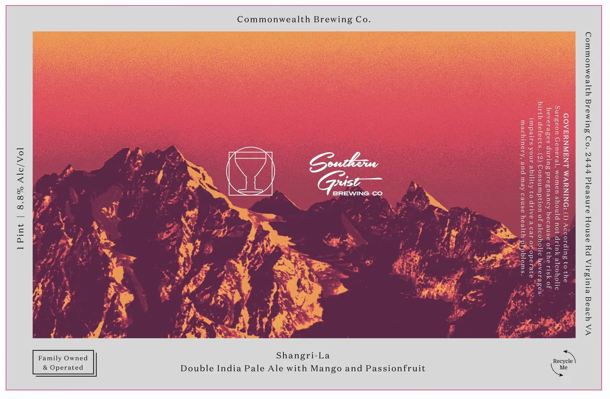 Shangri-La label art — COMMONWEALTH BREWING CO