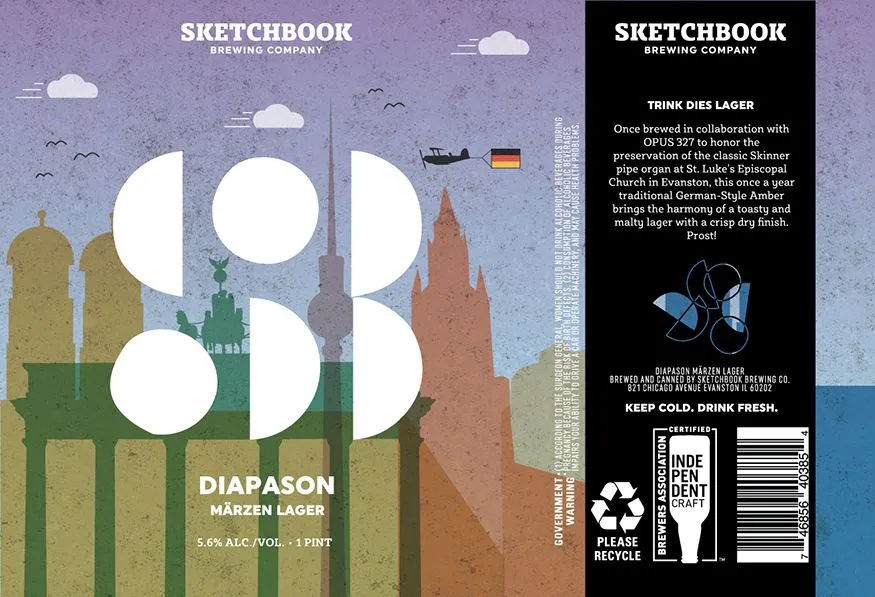 Diapason Märzen Lager label art — DIAPASON MÄRZEN LAGER
