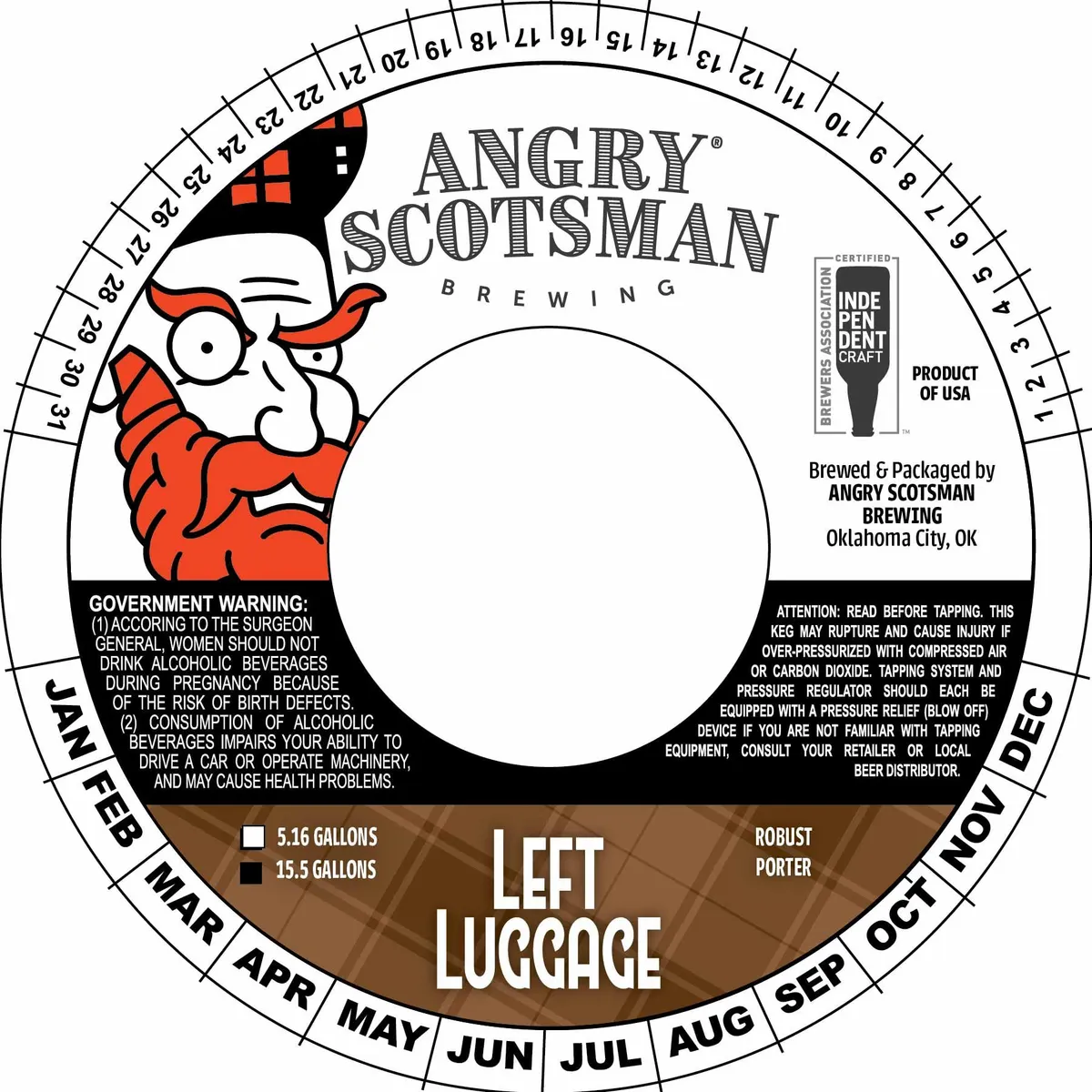 Left Luggage — full label as filed with TTB