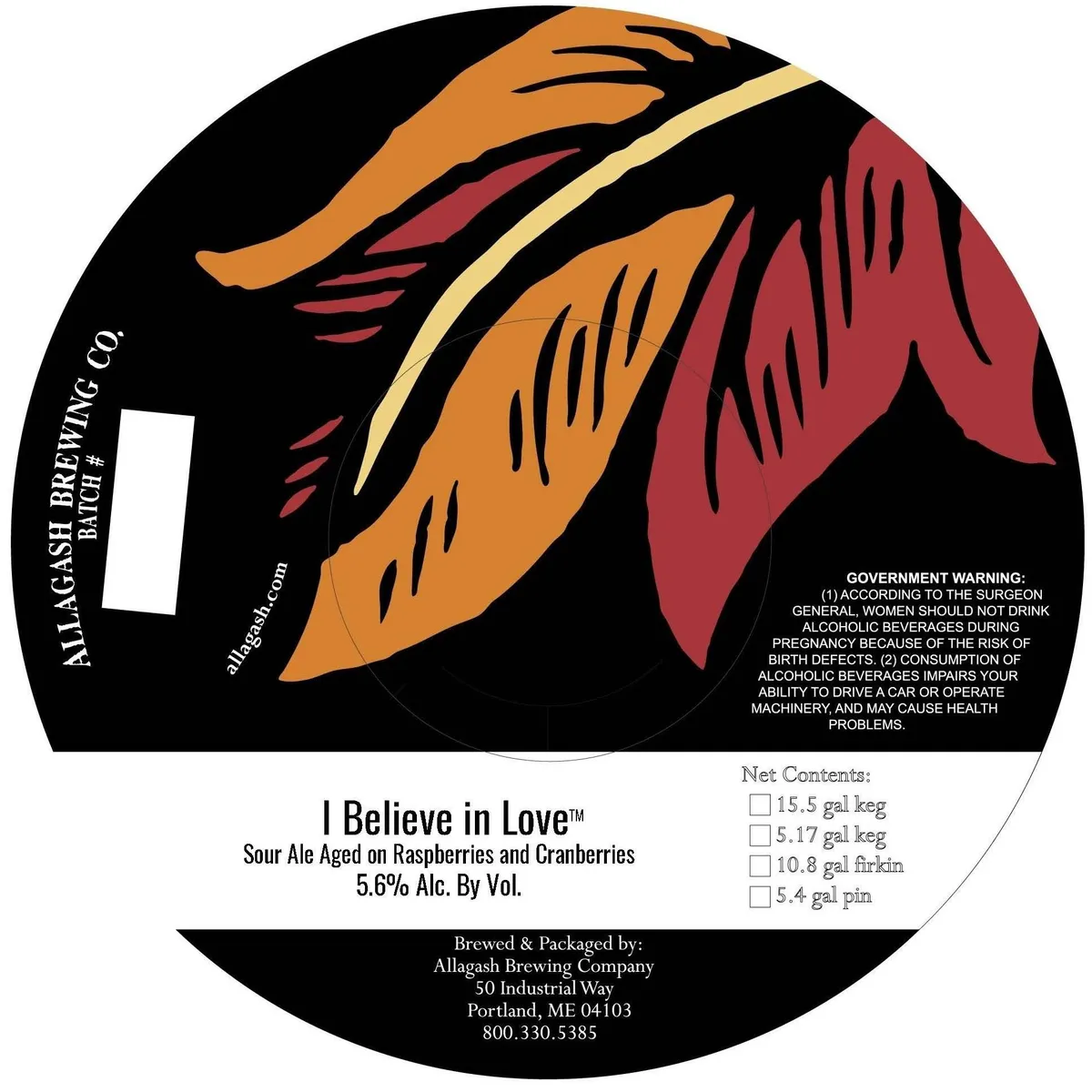 I Believe in Love label art — ALLAGASH BREWING COMPANY