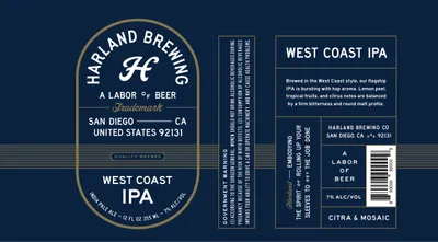 West Coast IPA label