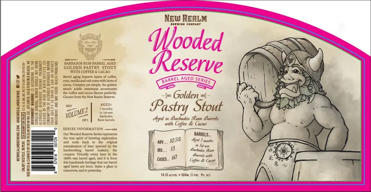 Wooded Reserve Golden Pastry Stout — full label as filed with TTB