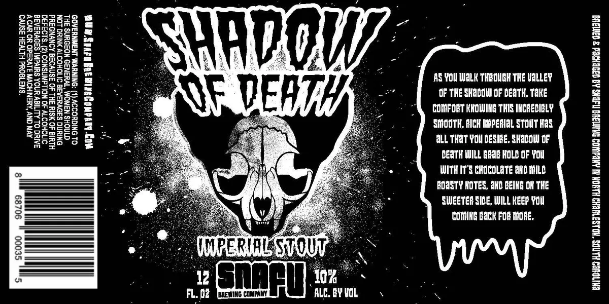 Shadow of Death — full label as filed with TTB