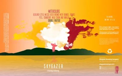 Watercolors label