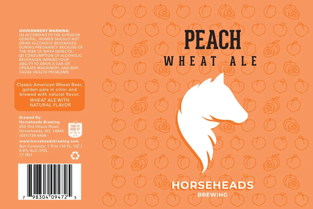 Peach Wheat Ale — full label as filed with TTB