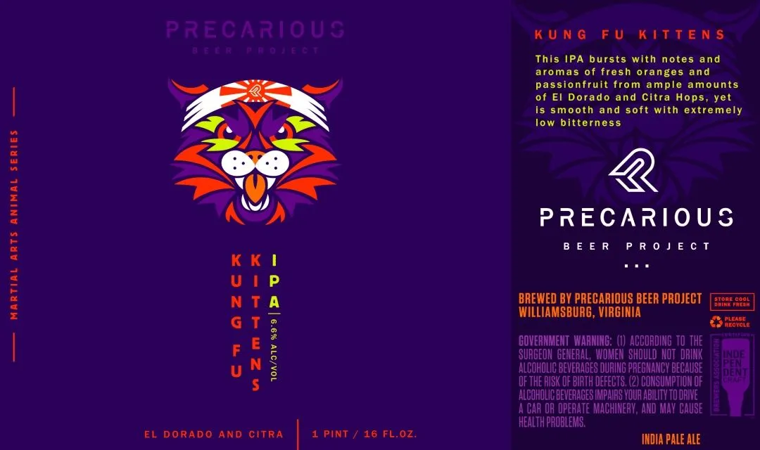 Kung Fu Kittens — full label as filed with TTB